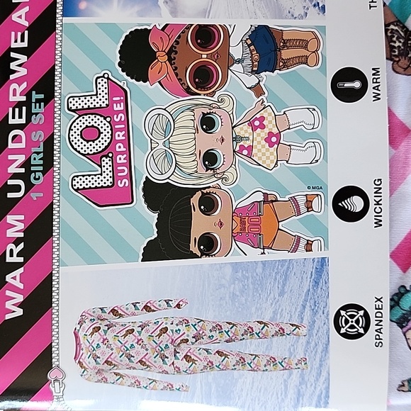 ClimateRight by Cuddl Duds L.O.L. Surprise! Girls Thermal Set Size Large 10/12 - Picture 2 of 10